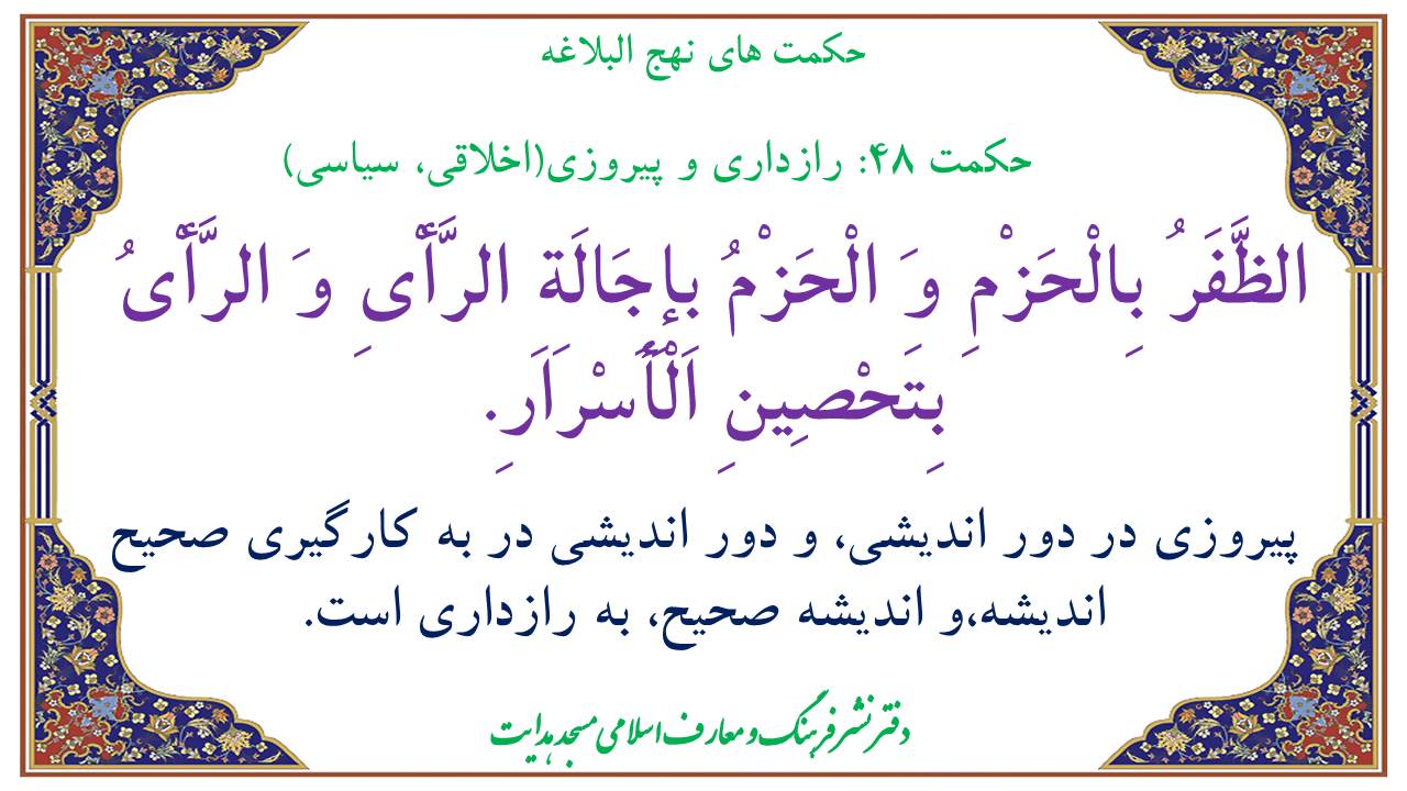 Kunci Kesuksesan dalam Perspektif Imam Ali as  (Nahjul-Balagah Hikmah ke-48)